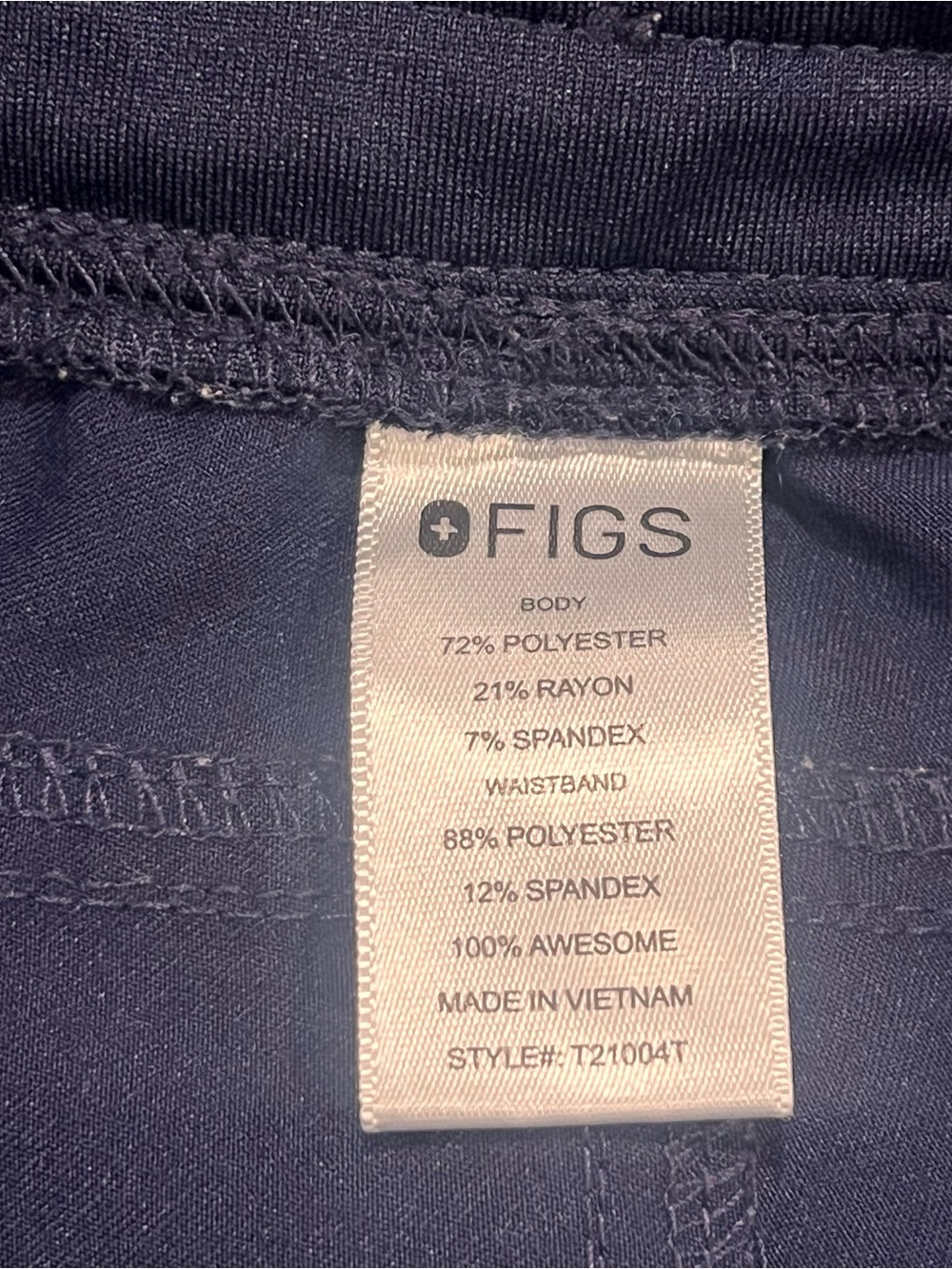 FIGS Women’s Kade Straight-Leg Scrub Pant Navy Blue ST Small Tall - Picture 11 of 16